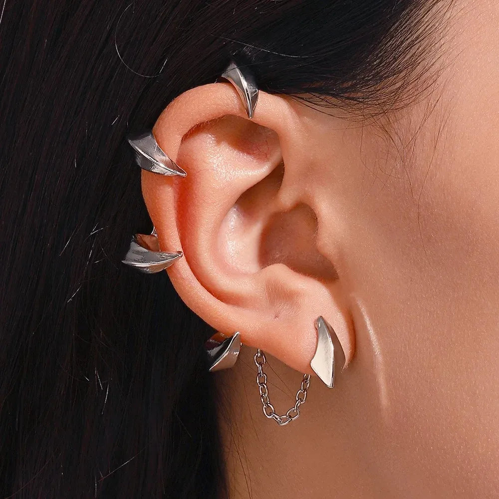 Mythical Retro Dragon Earrings - Mythical Pieces 22 right ear
