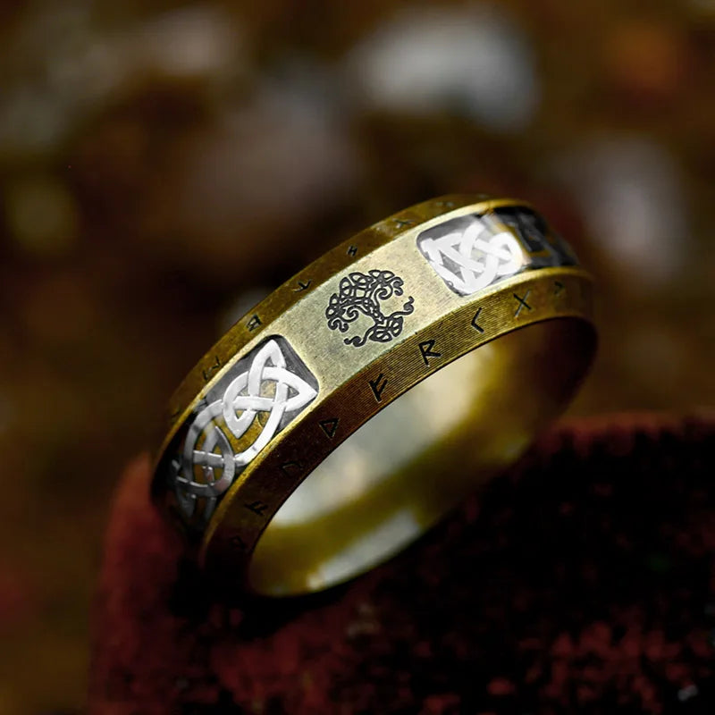 Tree of Life Abalone Shell Ring - Mythical Pieces 11 / Gold