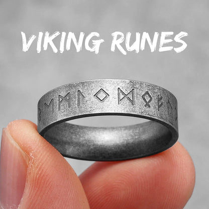 Gold &Silver Edition - Viking Runes Celtic Knot Rings - Mythical Pieces 11 / R1013-SilverA