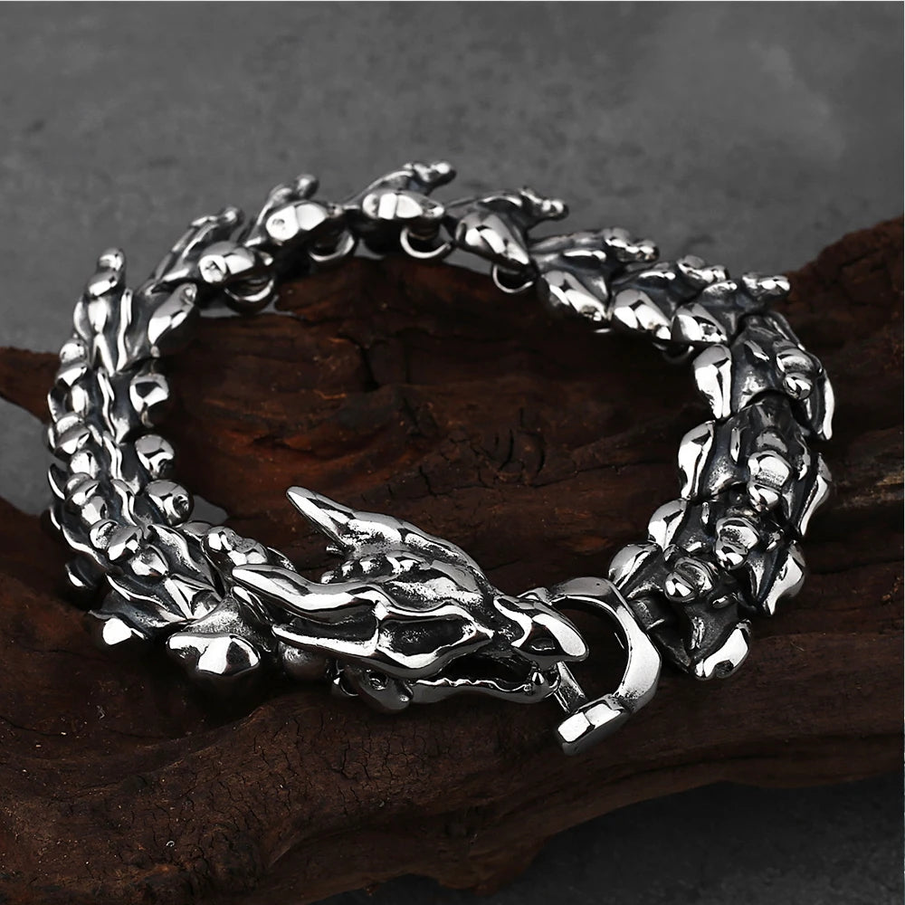 Power of the World Serpent Bracelet - Mythical Pieces Rust Silver / 19cm