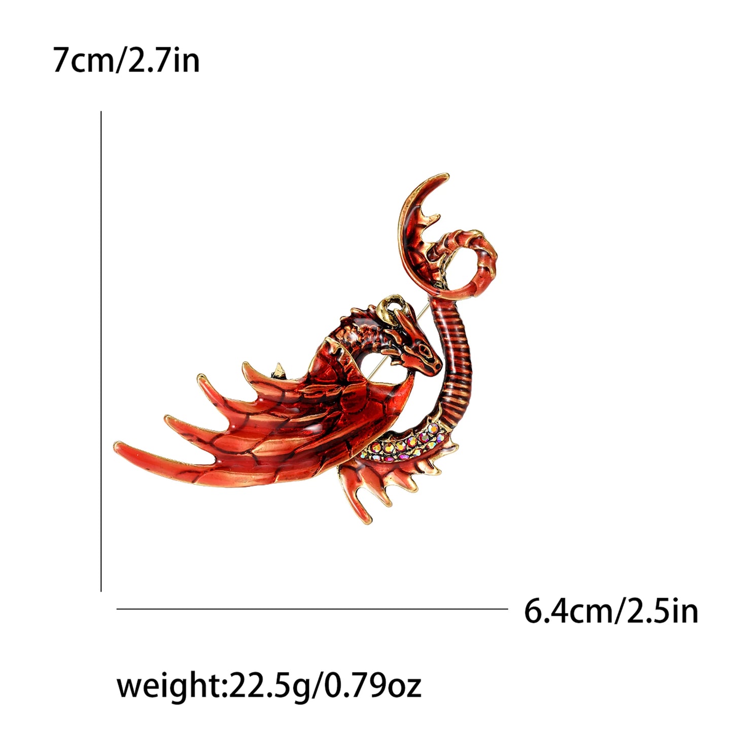 Enamel Dragon Brooches - Mythical Pieces