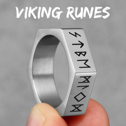 Gold &Silver Edition - Viking Runes Celtic Knot Rings - Mythical Pieces 11 / R1001-Silver