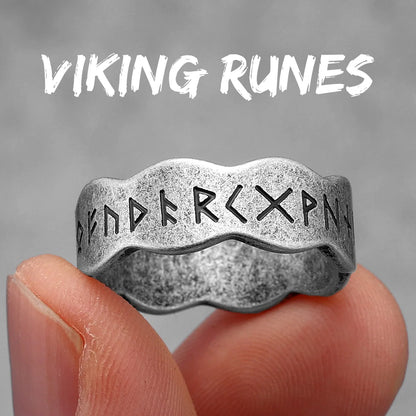 Gold &Silver Edition - Viking Runes Celtic Knot Rings - Mythical Pieces 11 / R1013-SilverB