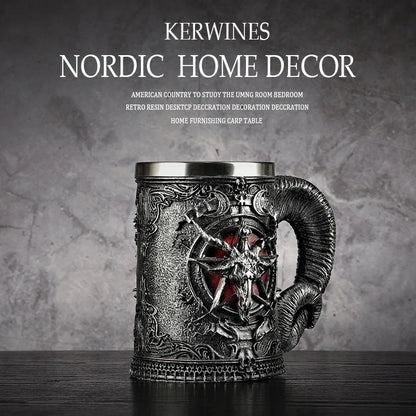 Kerwines Nordic Tankard Wine Mug - Mythical Pieces B / 600ml