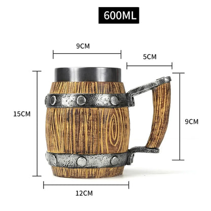 Viking Wooden Barrel Tankard Mug - Mythical Pieces