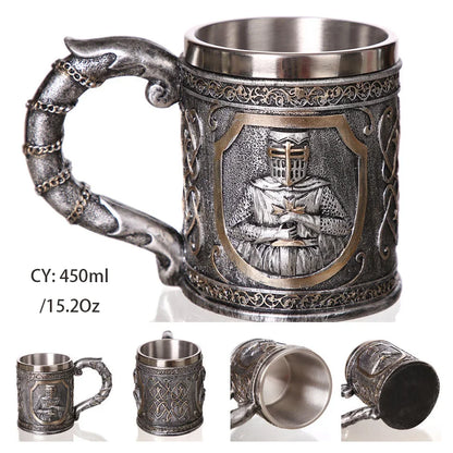 Viking Skull Tankard Mug - Mythical Pieces Armor Warrior / 450ml / CHINA