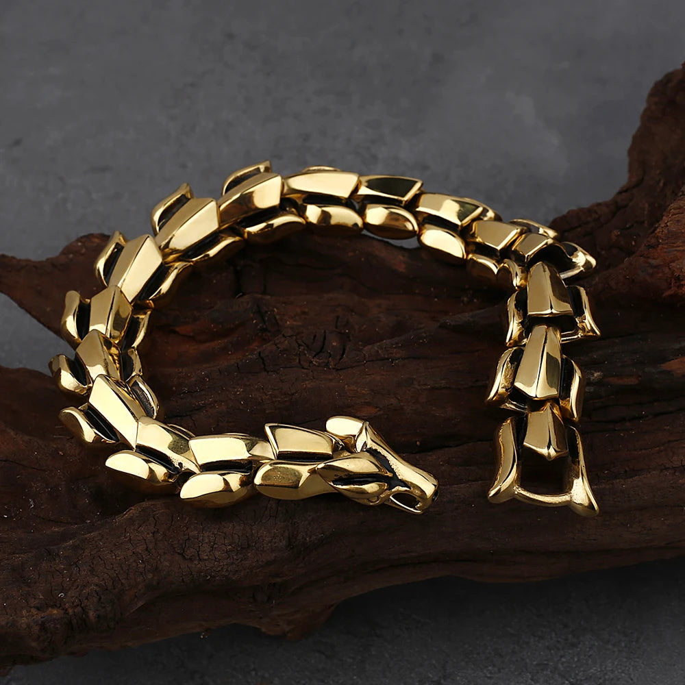 Power of the World Serpent Bracelet - Mythical Pieces Gold / 19cm