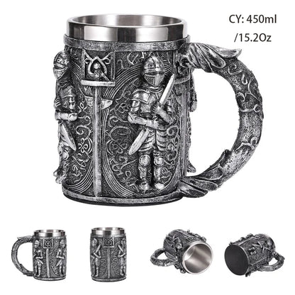 Viking Skull Tankard Mug - Mythical Pieces Royal Warrior / 450ml / CHINA