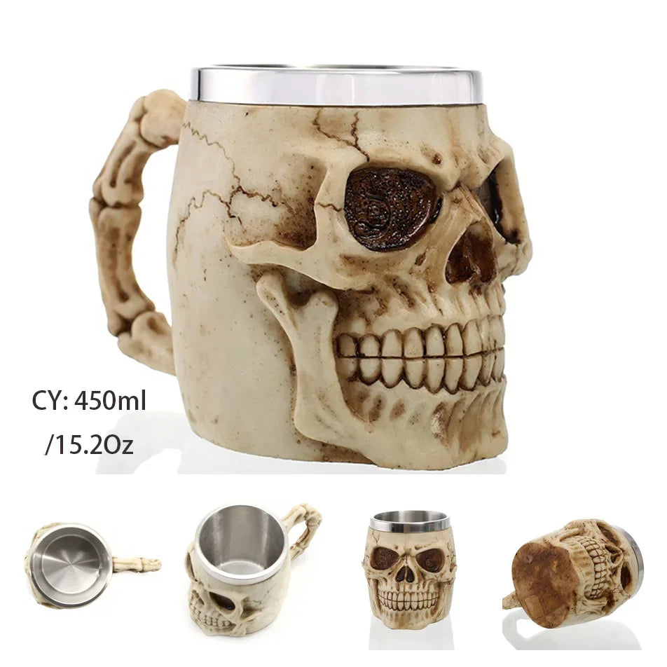 Viking Skull Tankard Mug - Mythical Pieces Skull King / 450ml / CHINA