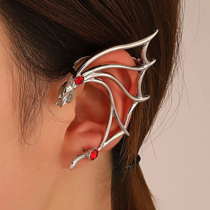 Mythical Retro Dragon Earrings - Mythical Pieces 08 left ear