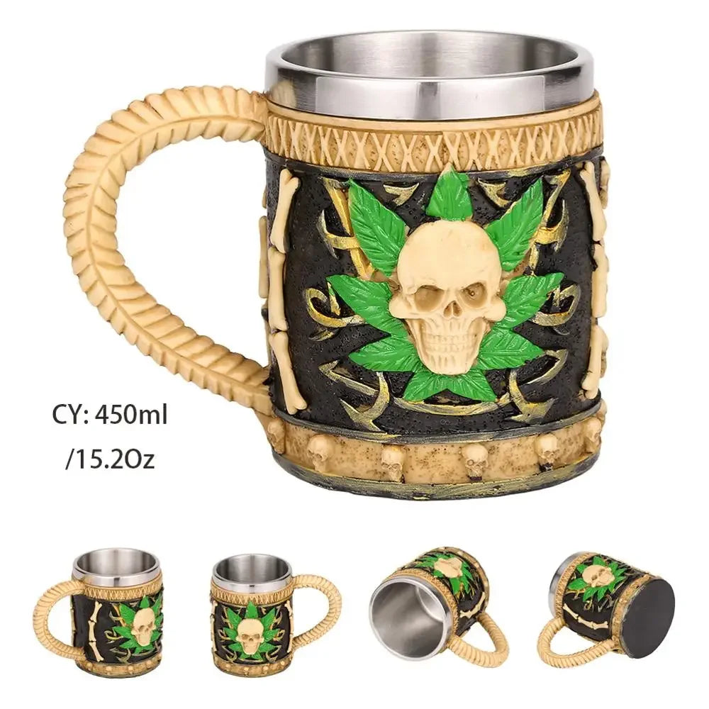 Viking Skull Tankard Mug - Mythical Pieces Plant Zombie / 450ml / CHINA