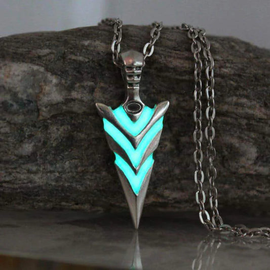 Glow-In-The-Dark Arrow Pendant Necklace - Mythical Pieces