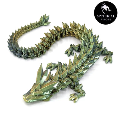 Mythical 3D Dragon - Mythical Pieces Crystal Dragon / Gunmetal - Limited Edition / Small - 12"(30cm)