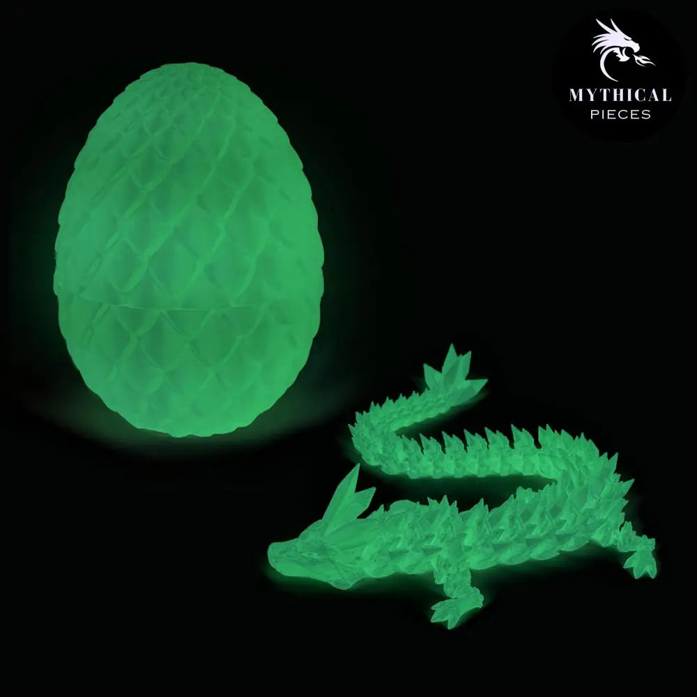 Mythical 3D Dragon Egg Set (Available In 12Inch + Egg) / Laser Luminous Small - 12’(30Cm)
