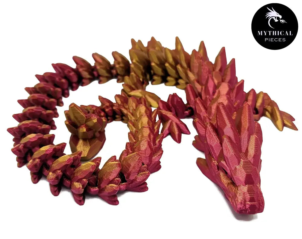 Mythical 3D Dragon - Mythical Pieces Gemstone Dragon / Laser Red / Large - 21"(53cm)/ Limited Edition 24"(61cm)