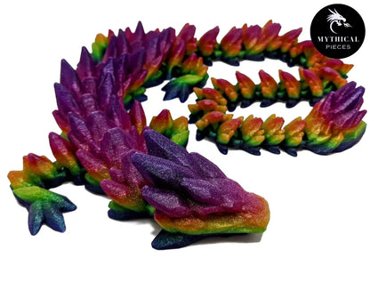 Mythical 3D Dragon - Mythical Pieces Gemstone Dragon / Rainbow Crystal (randomly multicolored) / Giant - 30"(75cm)/ GemstoneDragon 26"(66cm)