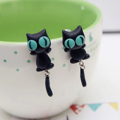 Mythical Black Cat Earrings - Mythical Pieces
