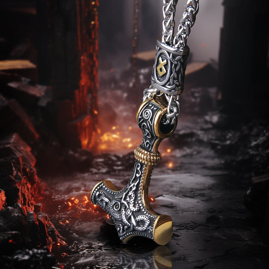 Thor's Hammer Mjölnir Necklace - Mythical Pieces